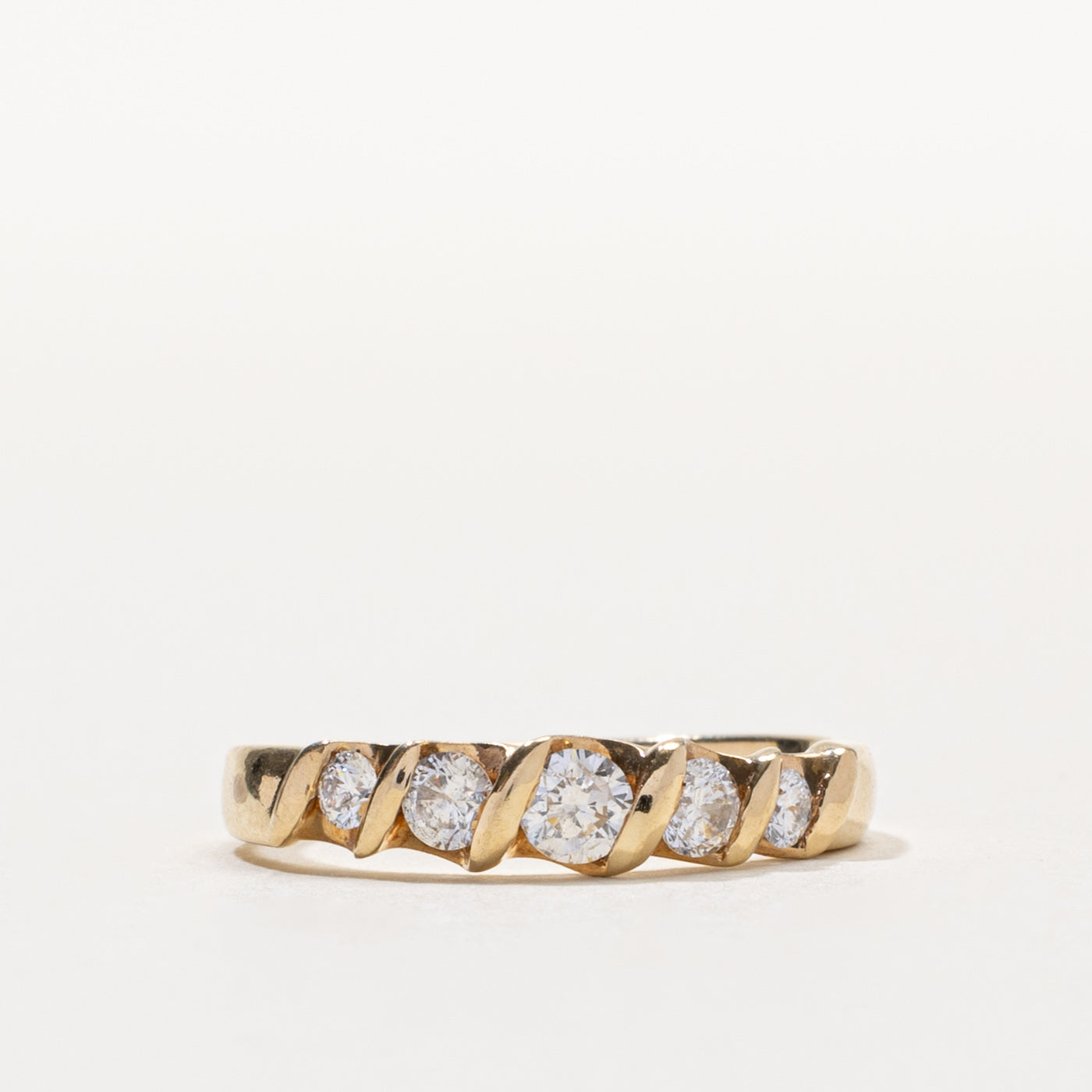 14k Five Stone Diamond Band | 0.52ctw | SZ 8