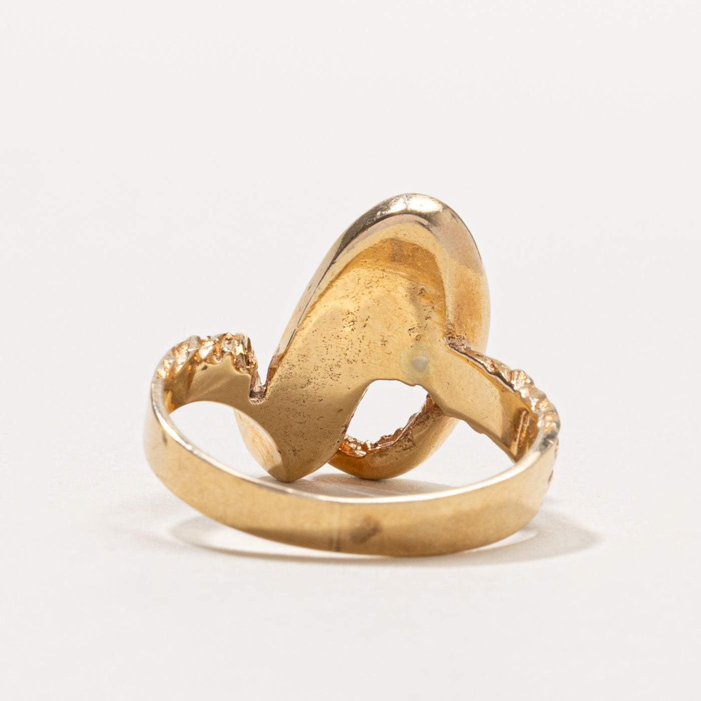 14k Diamond Textured Abstract Ring | 0.25ct | SZ 7.5