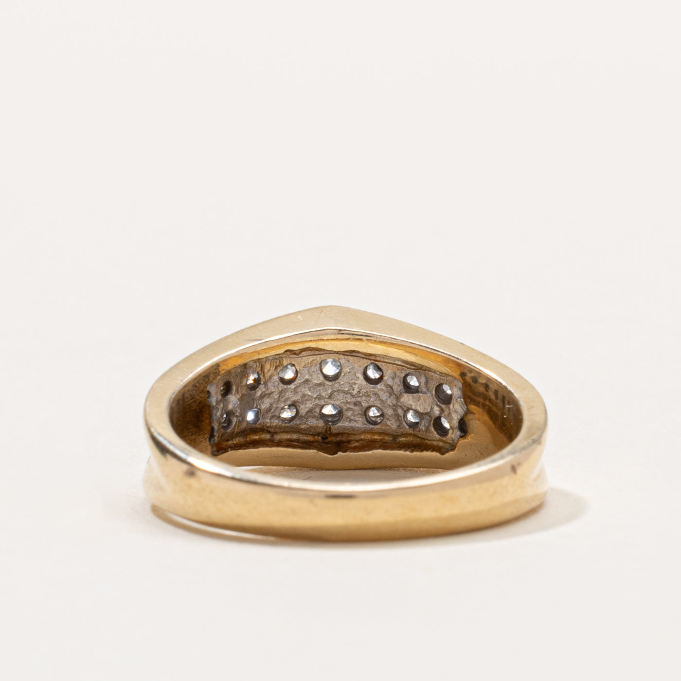 14k Semi Eternity Diamond Double Row Ring | 0.25ctw | SZ 5.75