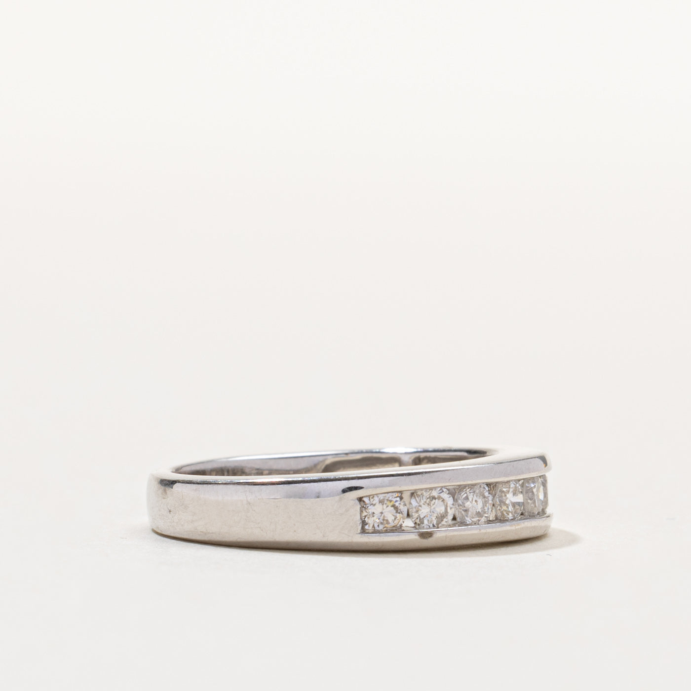 14k Channel Set Semi Eternity Diamond Band | 0.54ctw | SZ 7
