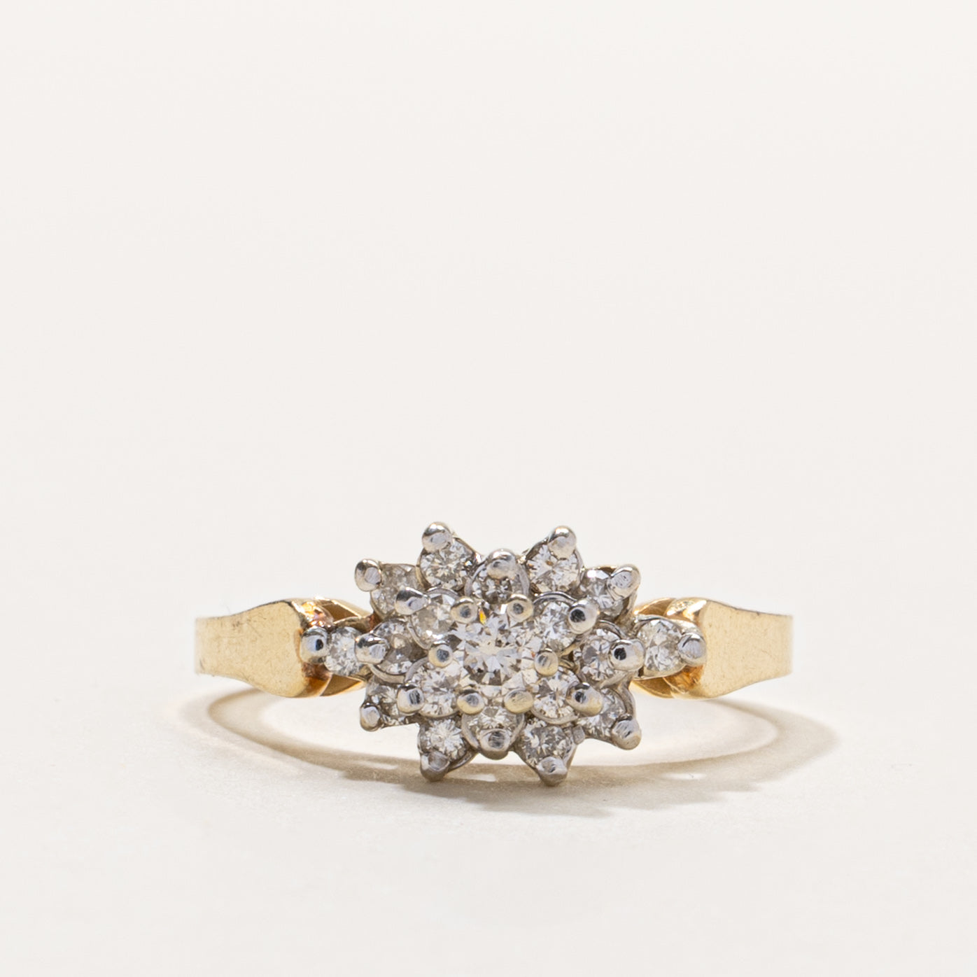 14k Diamond Petal Cluster Ring | 0.28ctw | SZ 6.25