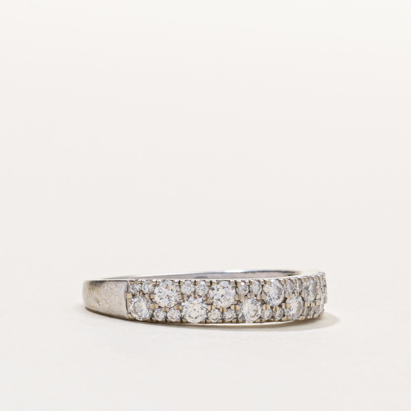 14k Pavé Set Multi Row Diamond Band | 0.72ctw | SZ 7