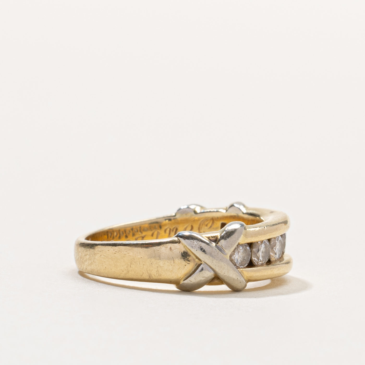 14k Channel Set Seven Stone Diamond Ring | 0.42ctw | SZ 4.75