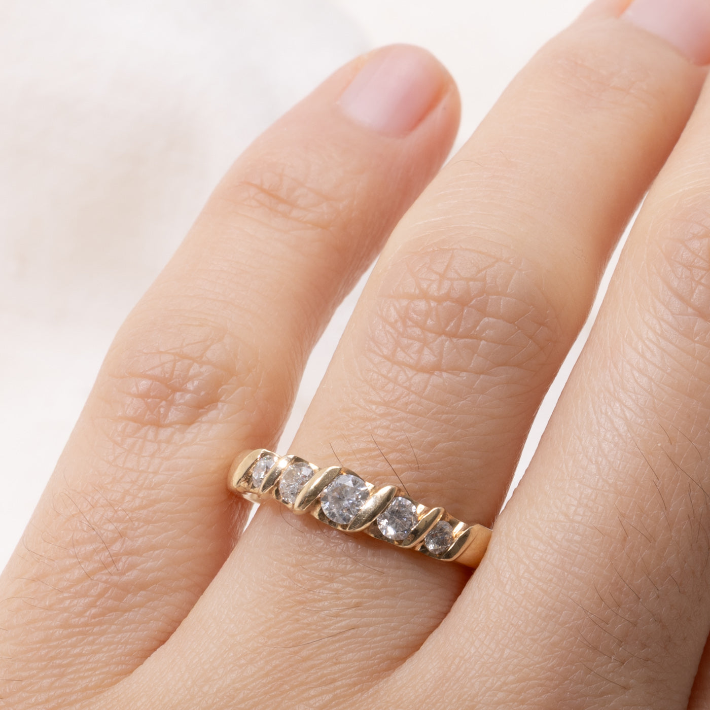 14k Five Stone Diamond Band | 0.52ctw | SZ 8