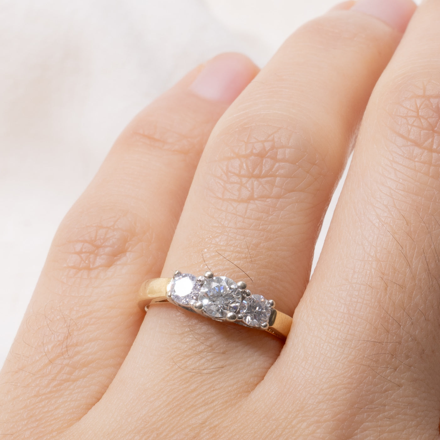 14k Three Stone Diamond Ring | 0.70ctw | SZ 6.5