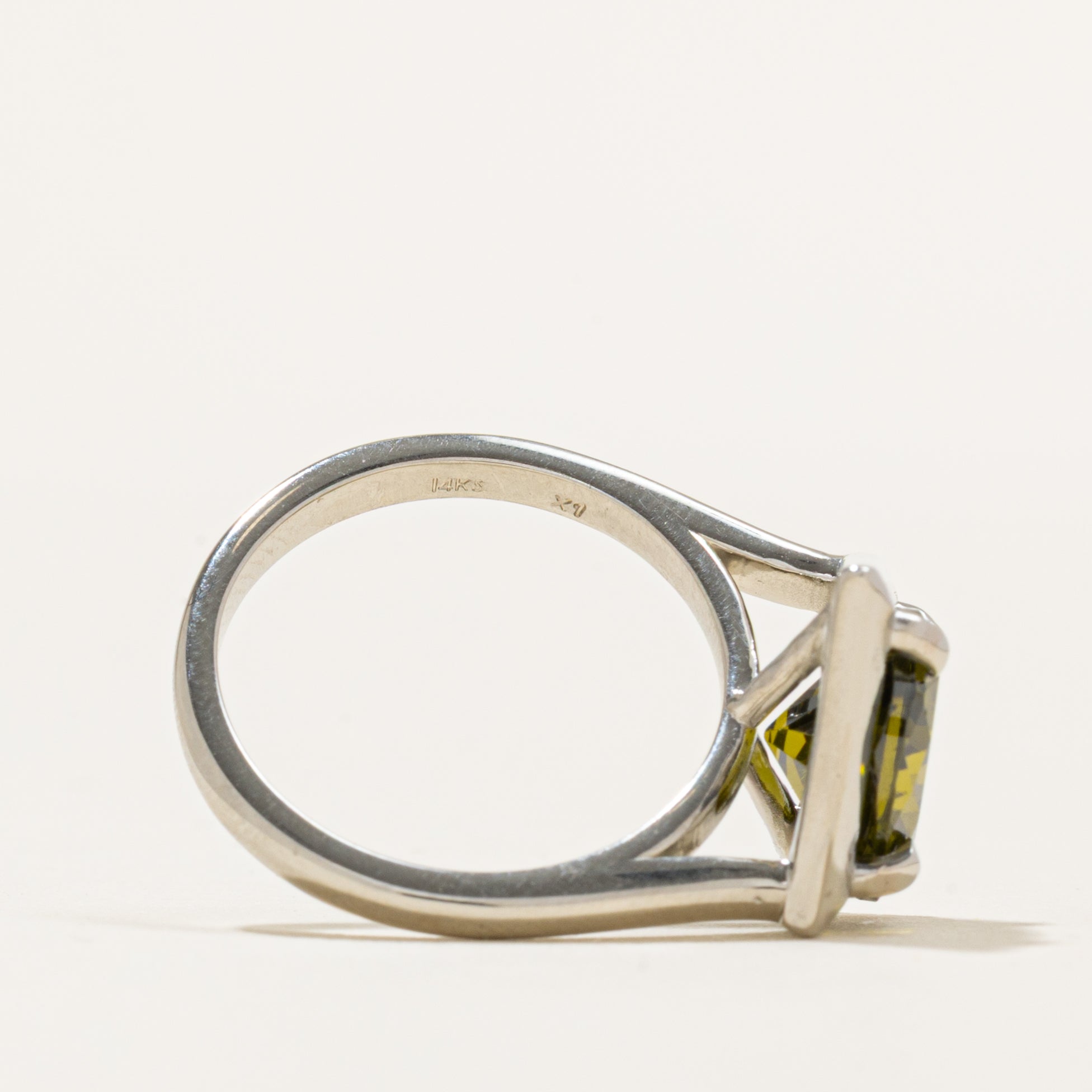 '100 Ways' 14k Geometric Peridot Ring | 3.31ct | SZ 6.75