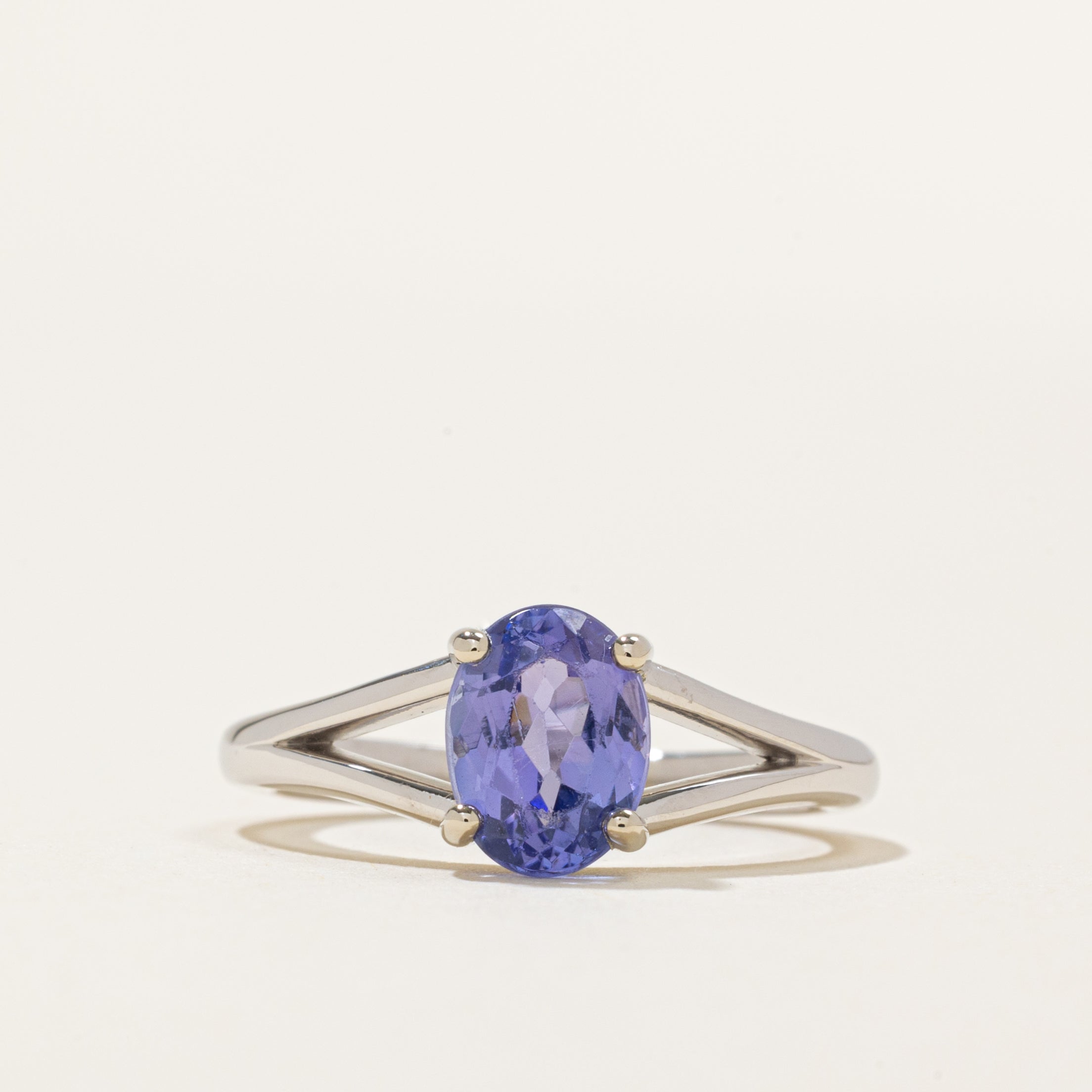 '100 Ways' 14k White Gold Split Shank Shank Tanzanite Ring | SZ 6 | 1.60ct
