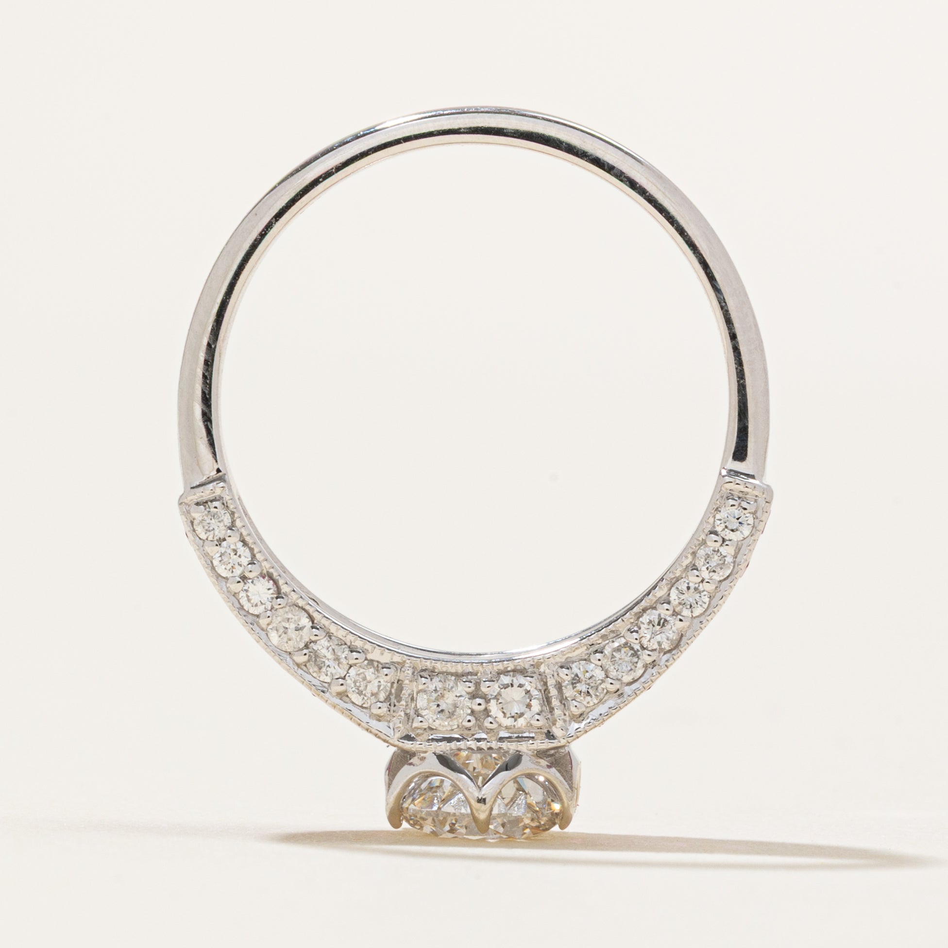 '100 Ways' Art Deco Inspired Diamond and Ruby Ring | 0.91ct, 1.05ctw, 0.40ctw | SZ 6.75