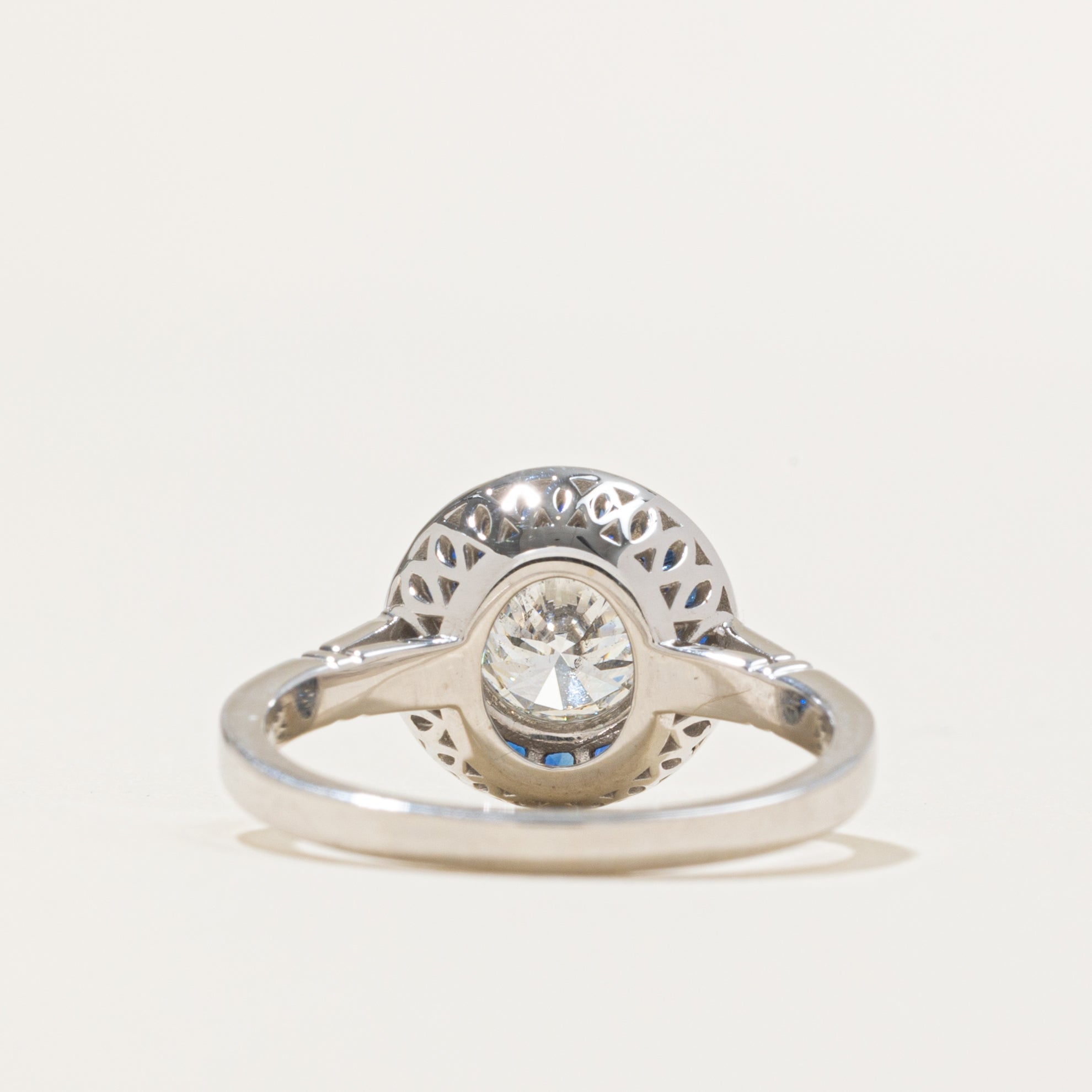 '100 Ways' Art Deco Inspired GIA Diamond and Sapphire Ring