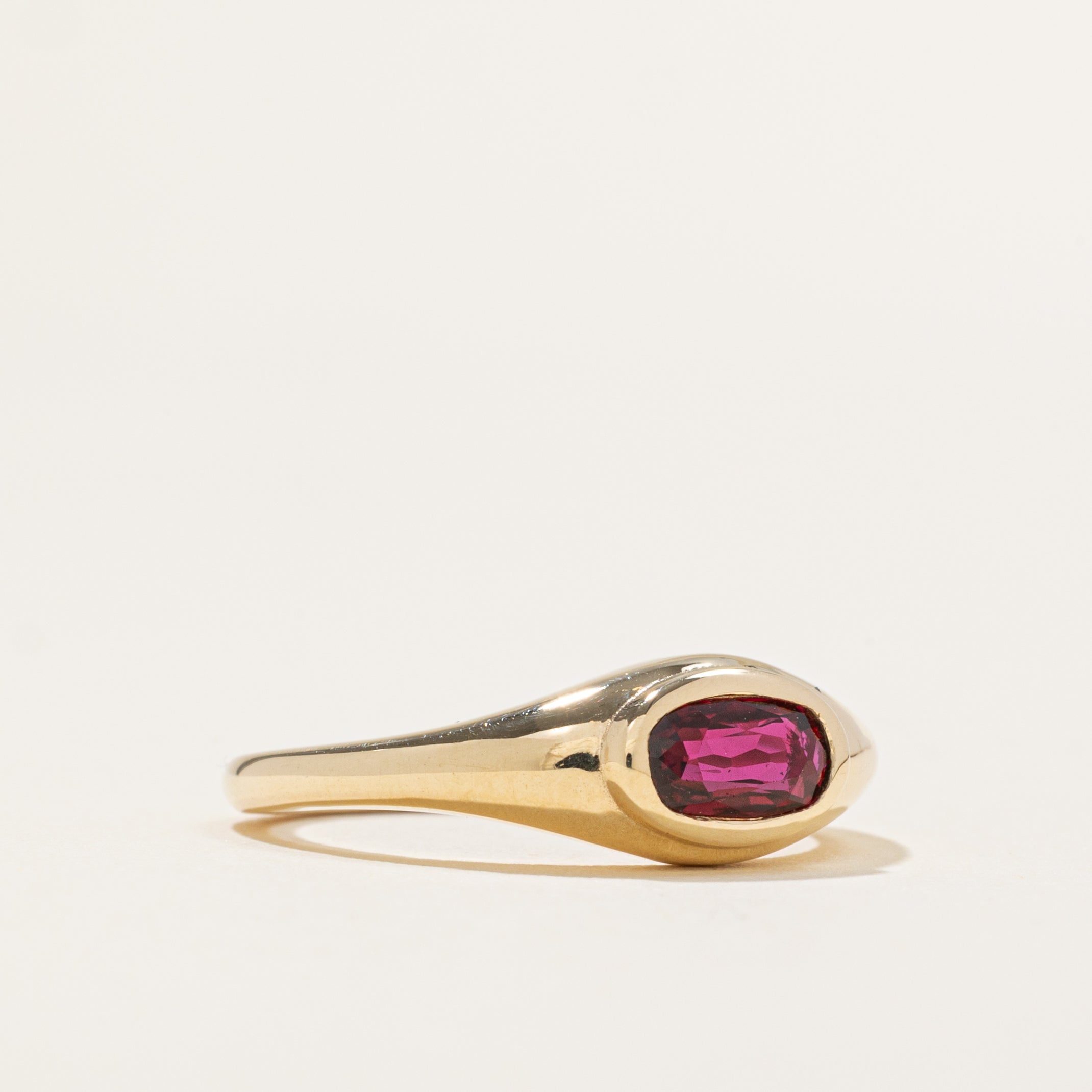 '100 Ways' 14k East West Ruby Signet Ring | SZ 6.5 | 0.56ct