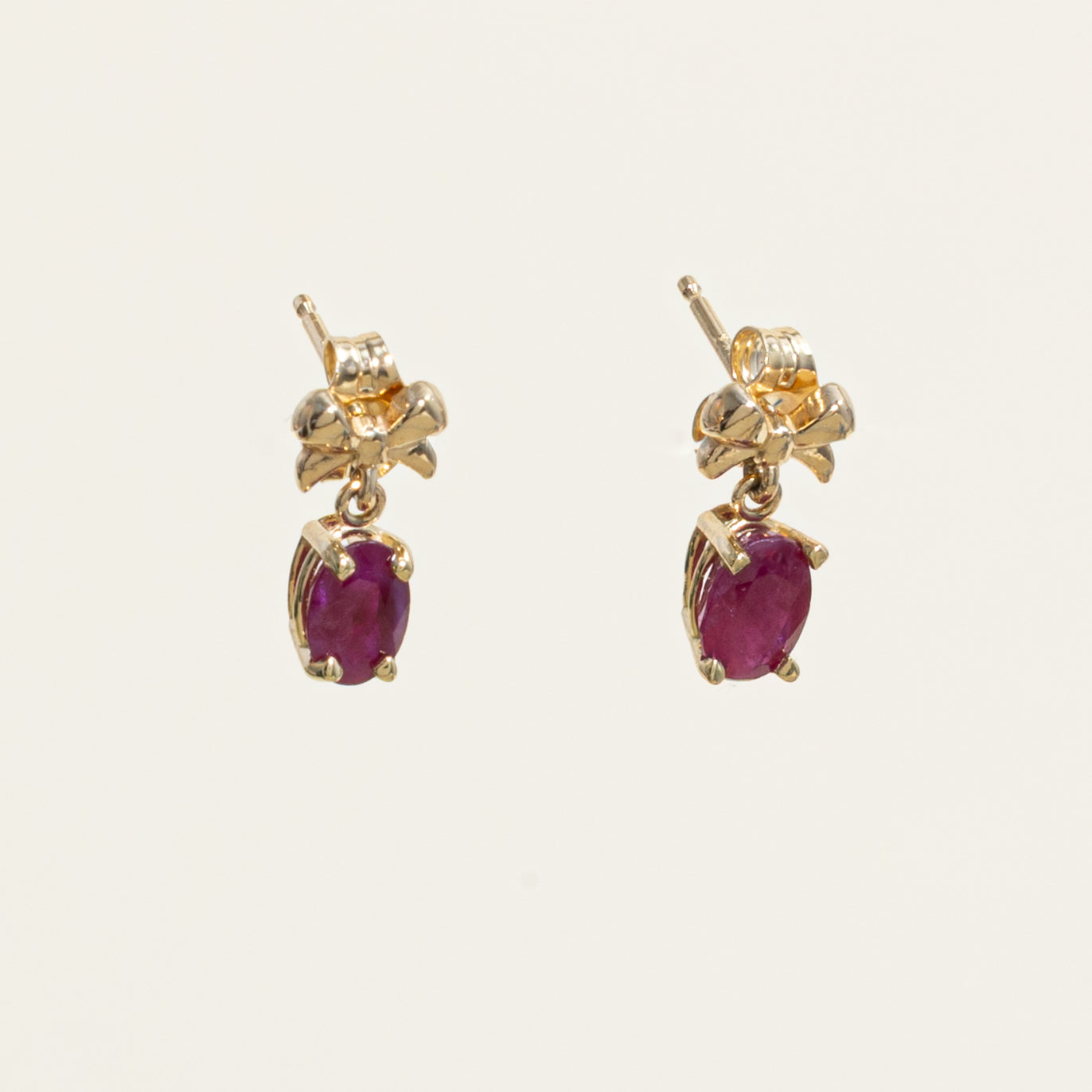 '100 Ways' 14k Ruby Bow Dangle Earrings | 1.39ctw