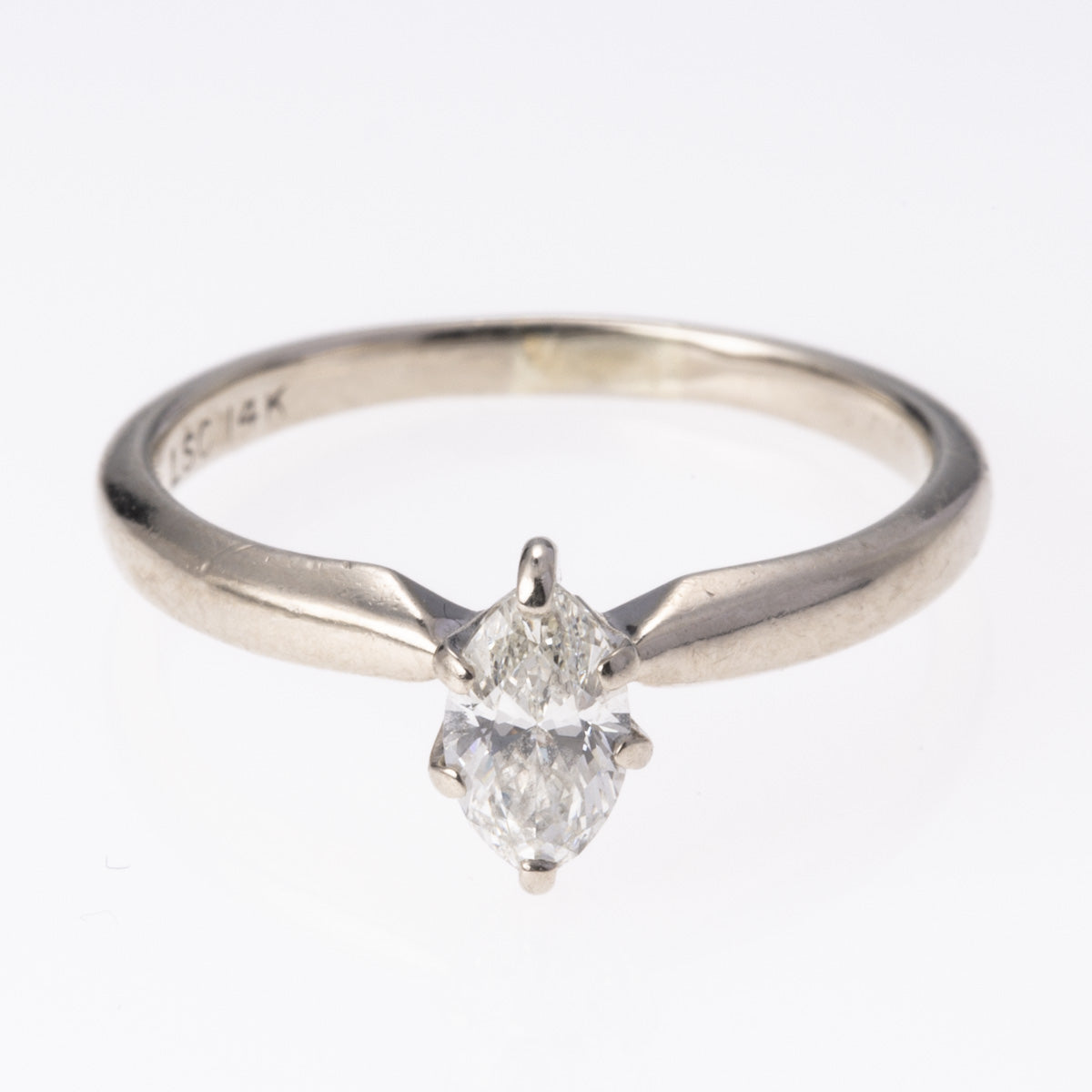 14K White Gold Marquise Diamond Ring | 0.40 ct | SZ 6 |