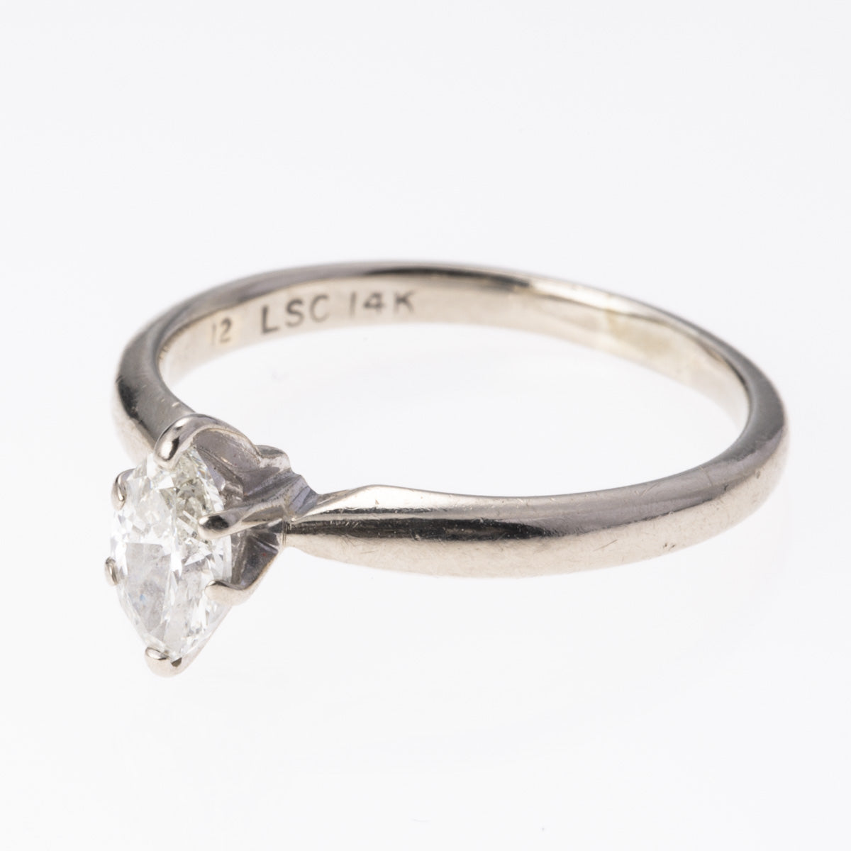 14K White Gold Marquise Diamond Ring | 0.40 ct | SZ 6 |