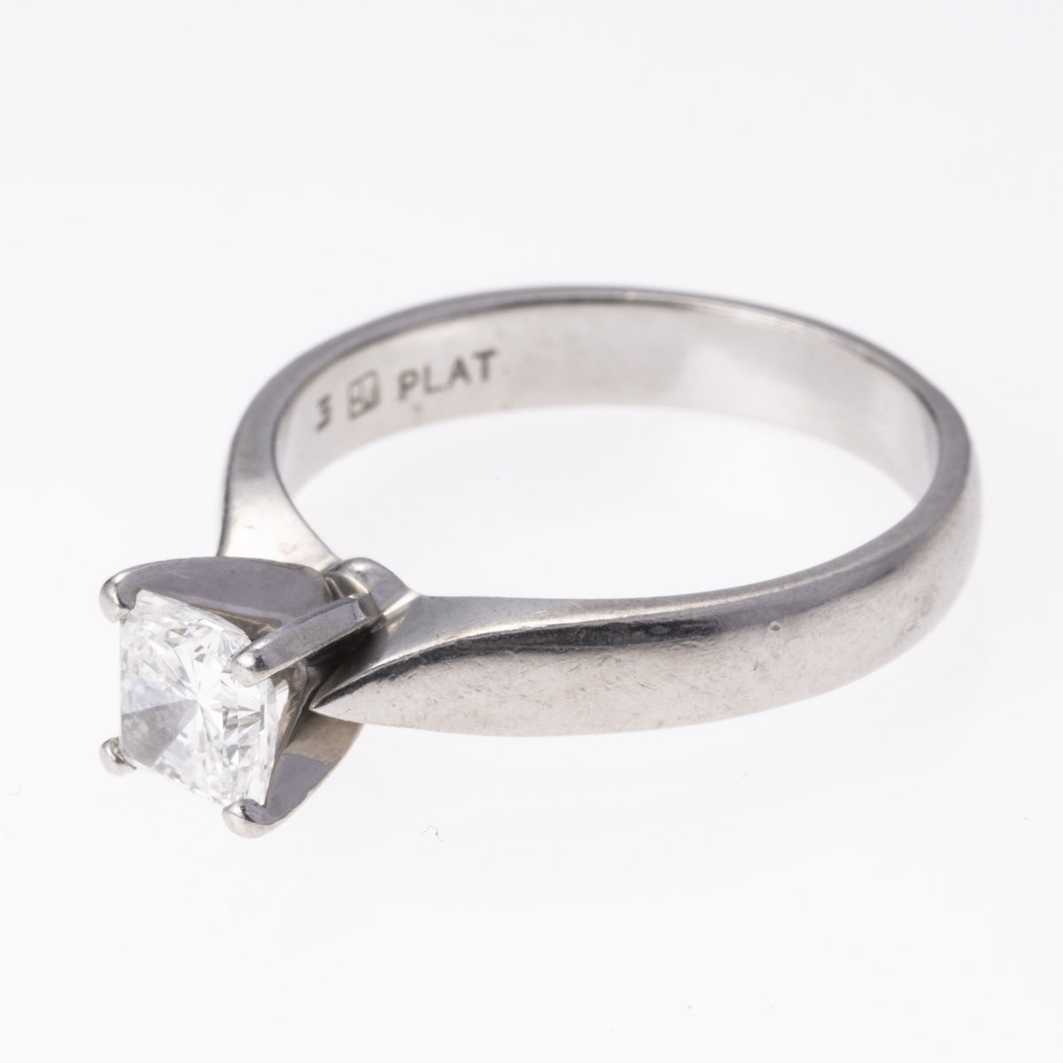 Platinum Radiant Cut Diamond Ring | 0.76 ct | SZ 7|