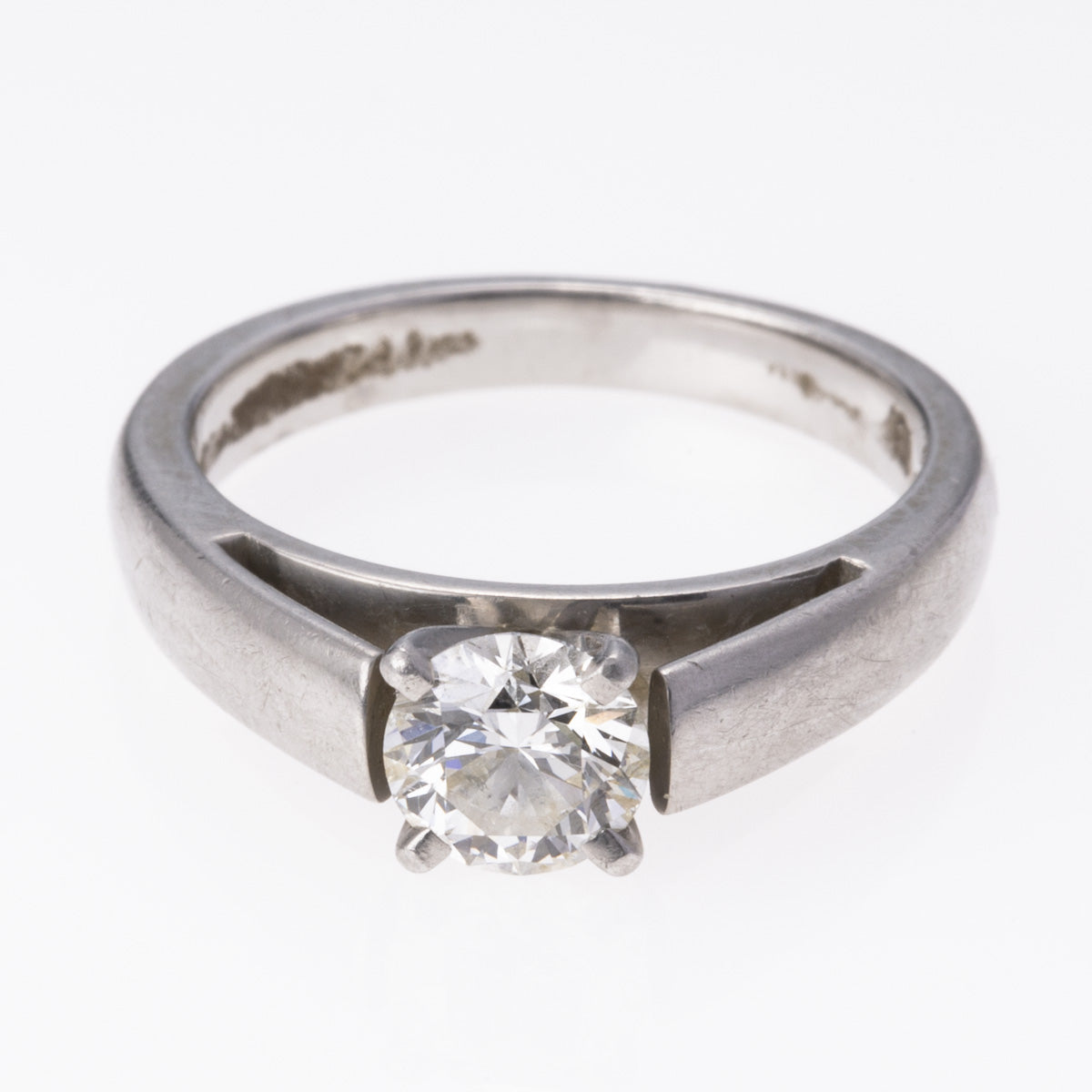 Platinum Hand Solitaire Diamond Ring | 0.64 ct | SZ 4.5 |