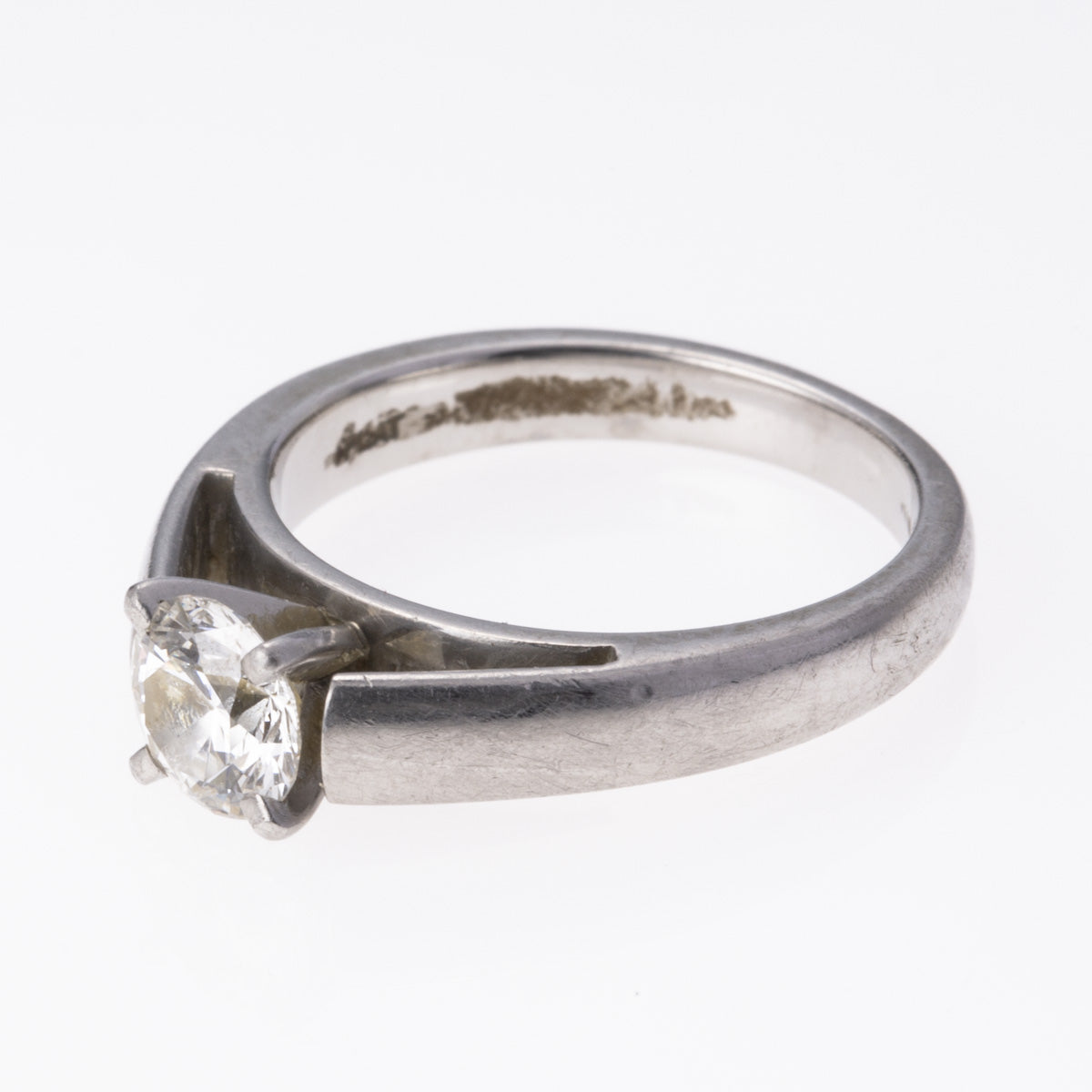 Platinum Hand Solitaire Diamond Ring | 0.64 ct | SZ 4.5 |