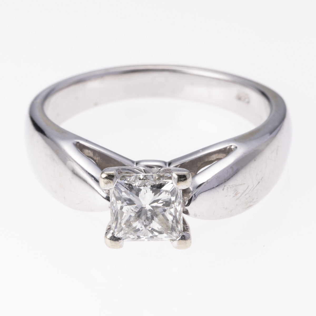 14K White Gold Hand Assembled 4-Prong Diamond Ring | 1.02 ct | SZ |