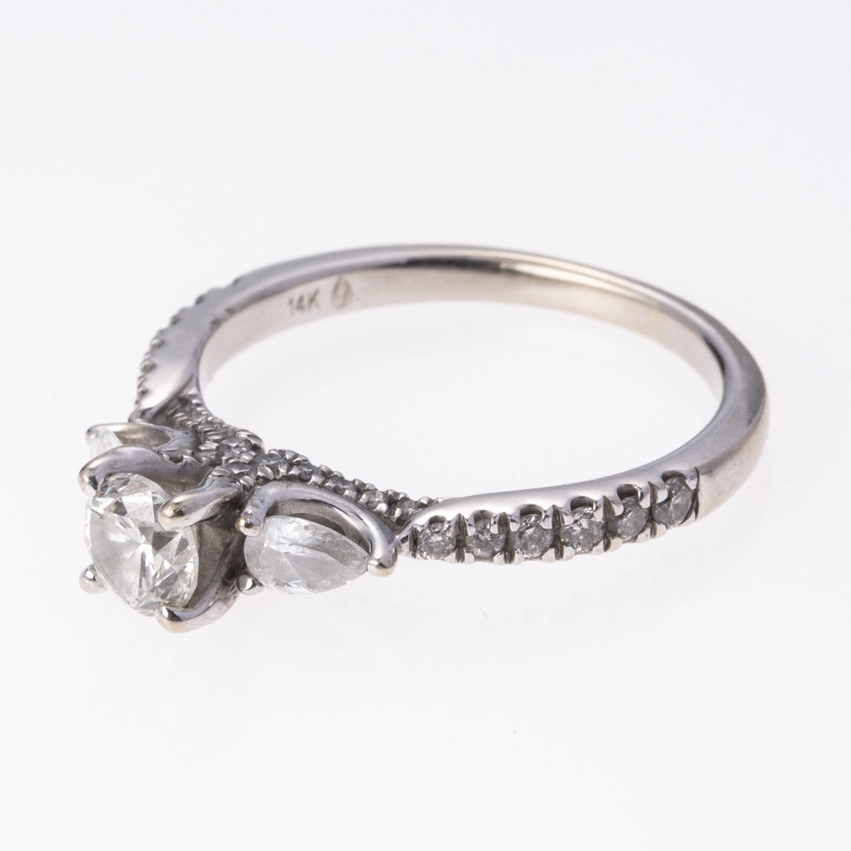 14K White Gold Diamond Ring | 0.99 ctw I1 H/I | SZ 6 |