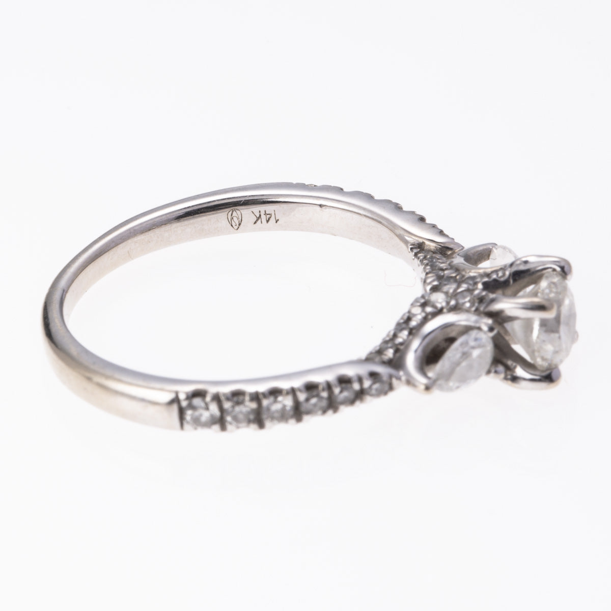 14K White Gold Diamond Ring | 0.99 ctw I1 H/I | SZ 6 |