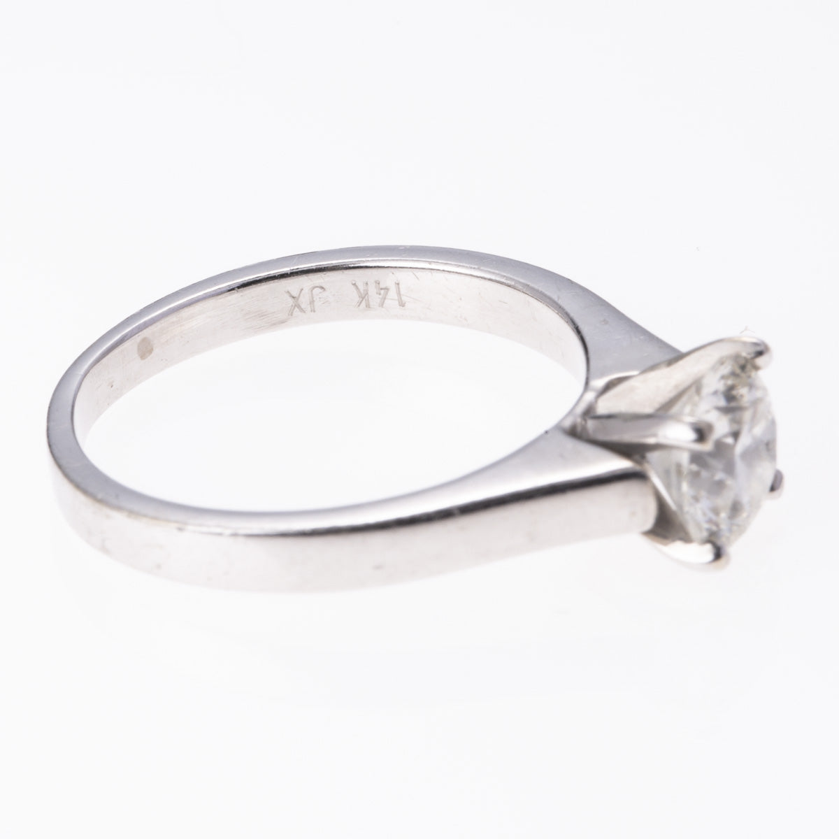 14K White Gold Hand Assembled 4-Prong Diamond Ring | 1.00 ct | SZ |