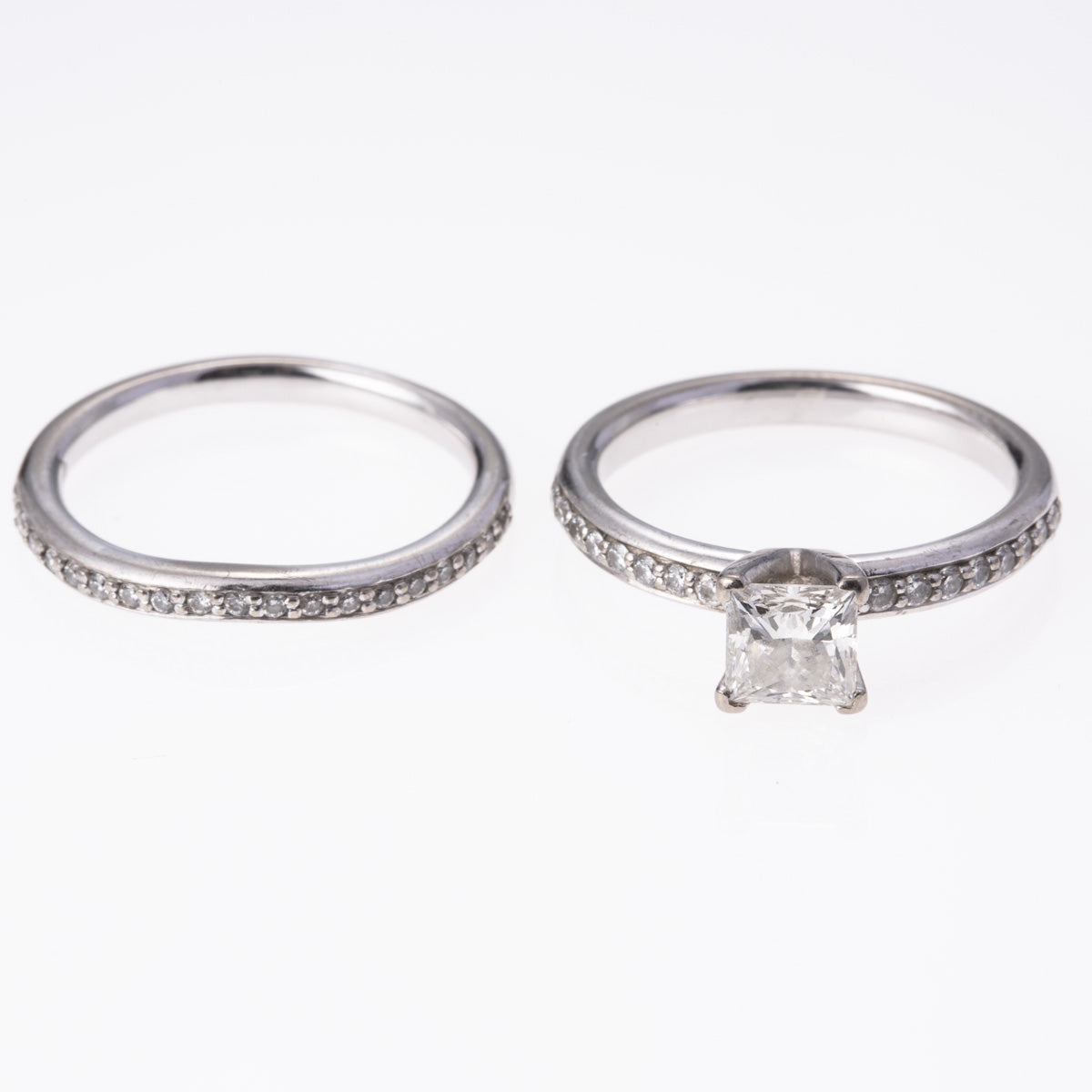 Platinum and 18K White Gold Hand Assembled Diamond Ring | 0.99 ctw | SZ 5.25 |