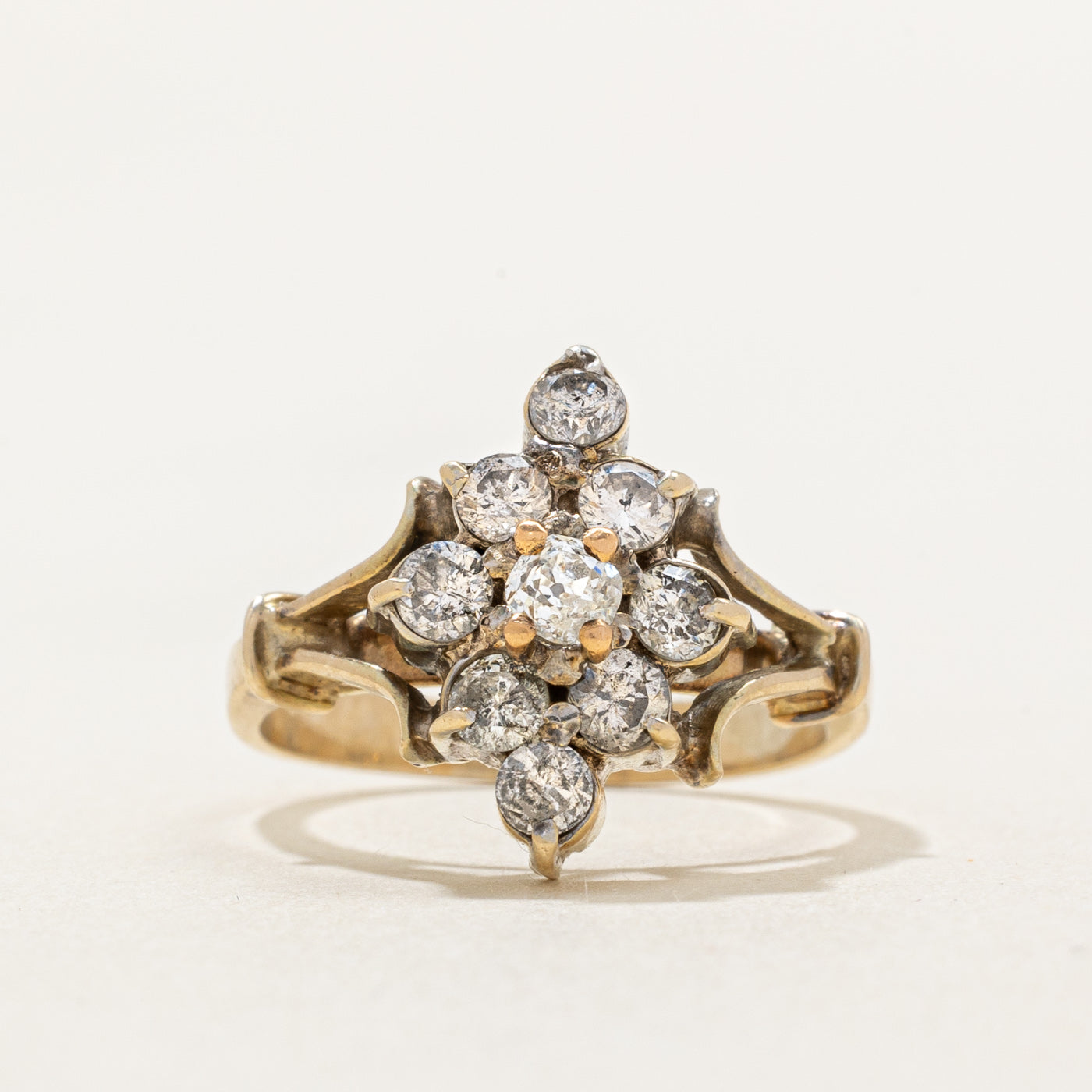 Antique Diamond Cluster Ring | 0.72ctw | SZ 5.25 |