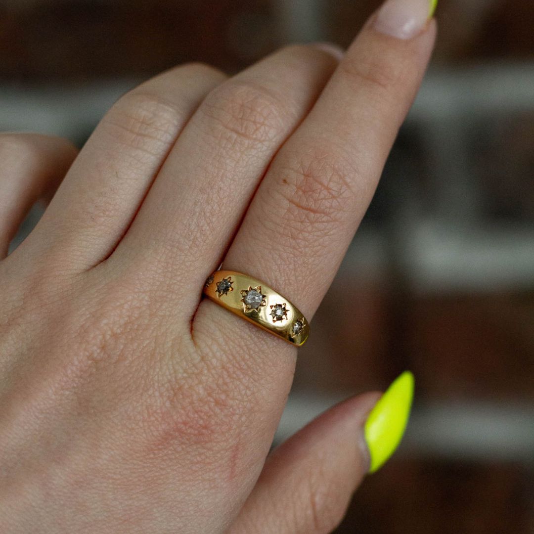 1903 Chester Old Mine Cut Diamond Ring | 0.23ctw | SZ 6.75 |
