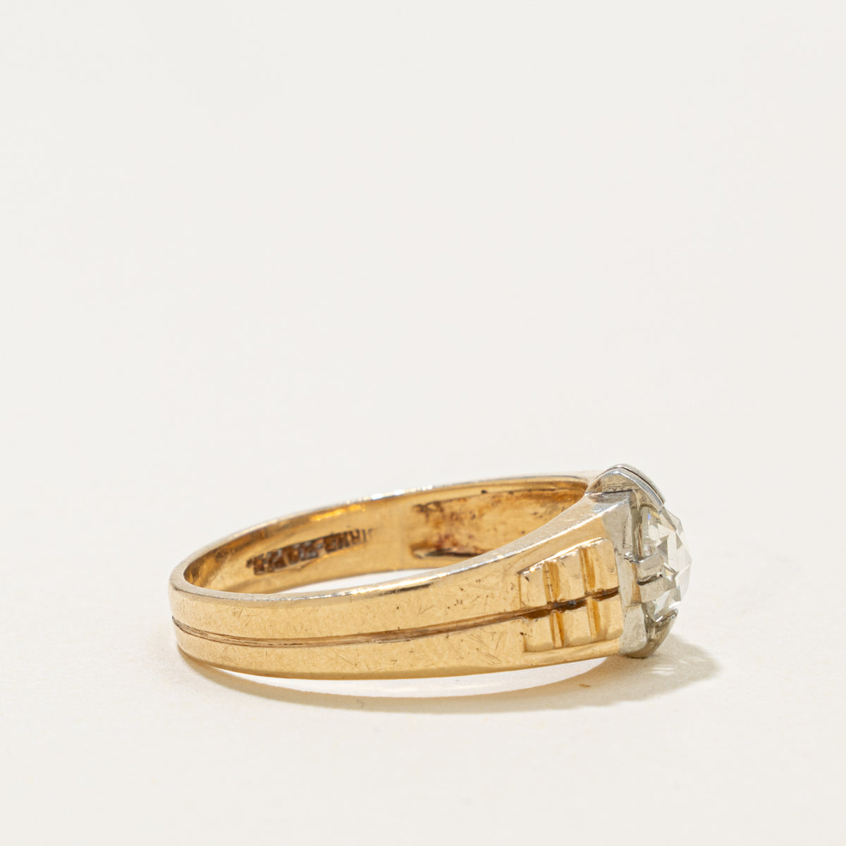 'Birks Ellis' Late Art Deco 14k Rose Cut Diamond Ring, c. 1933–1948 | 0.48ct SI2 H/I | SZ 8.75
