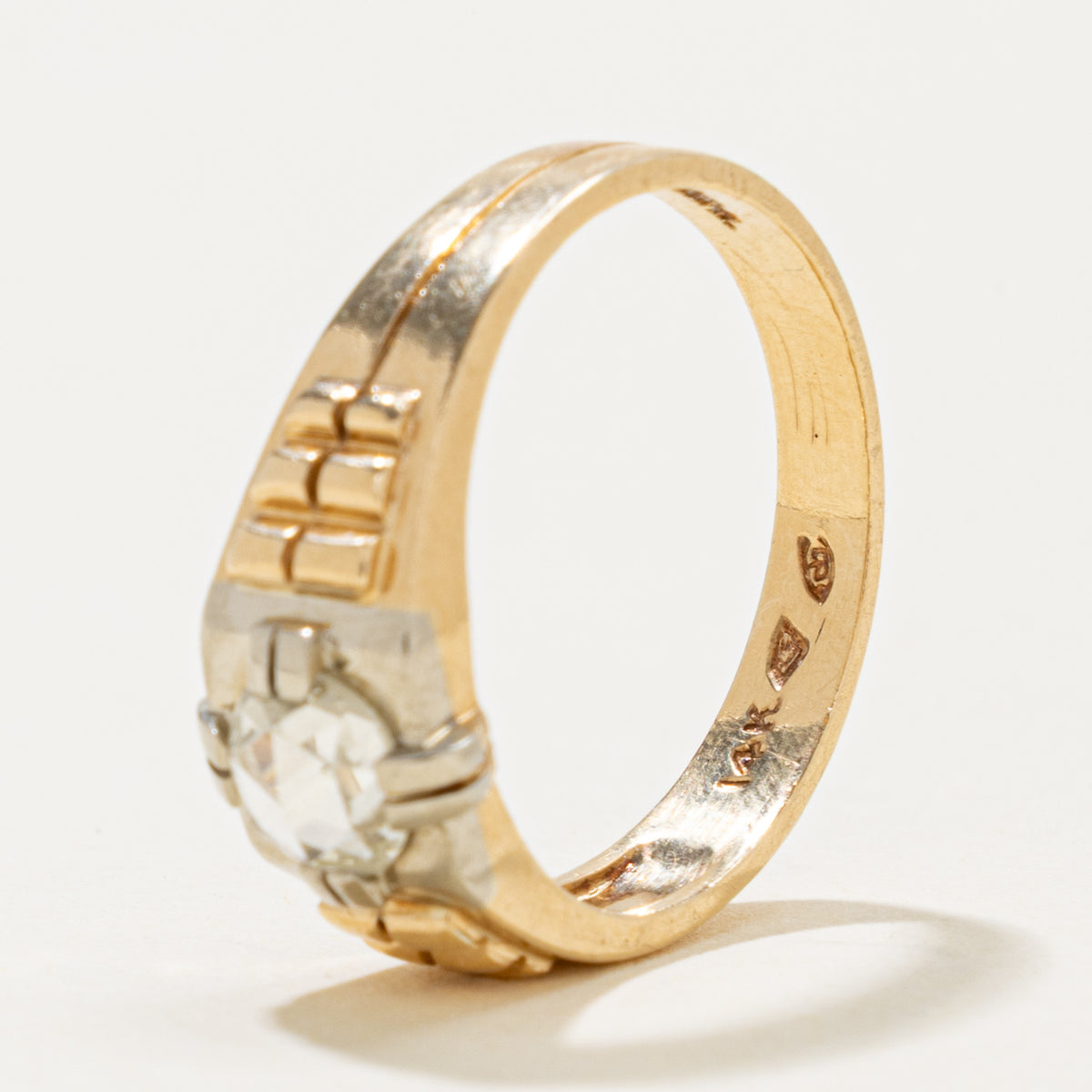 'Birks Ellis' Late Art Deco 14k Rose Cut Diamond Ring, c. 1933–1948 | 0.48ct SI2 H/I | SZ 8.75