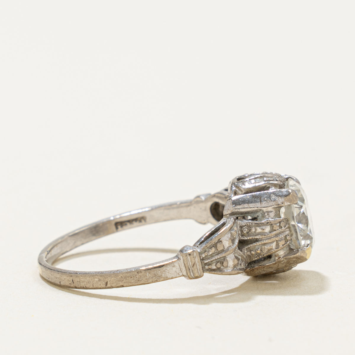 Art Deco Transitional Cut Diamond Ring | 1.15ct VS2 G/H | SZ 5.75