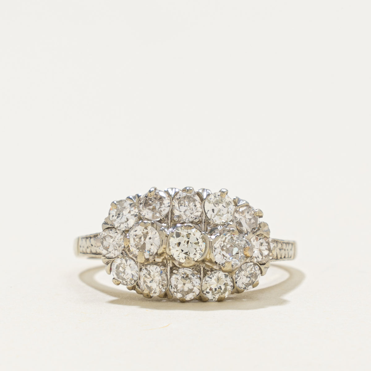'Birks' Transitional Cut Diamond Cluster Ring | 1.06ctw | SZ 8