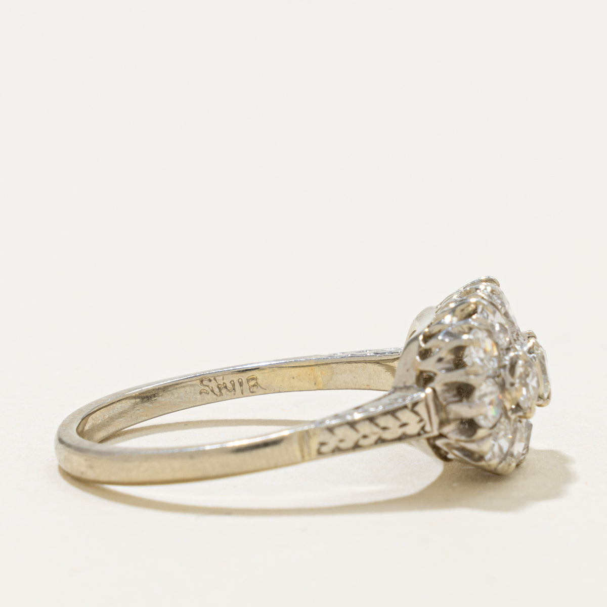 'Birks' Transitional Cut Diamond Cluster Ring | 1.06ctw | SZ 8