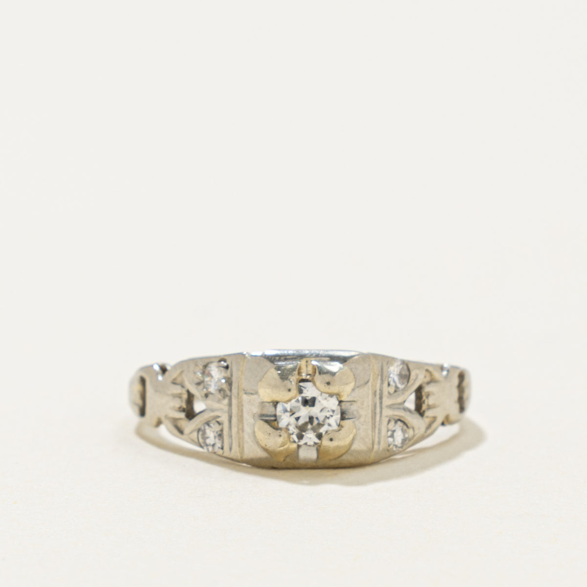 18k Transitional Cut Diamond Ring | 0.10ctw | SZ 4