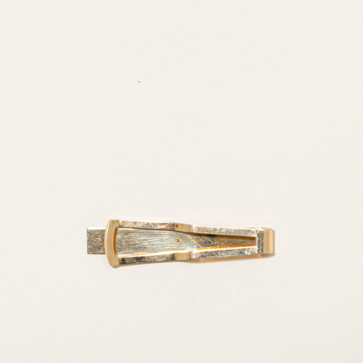 'Birks' 14k Diamond Star Set Tie Clip