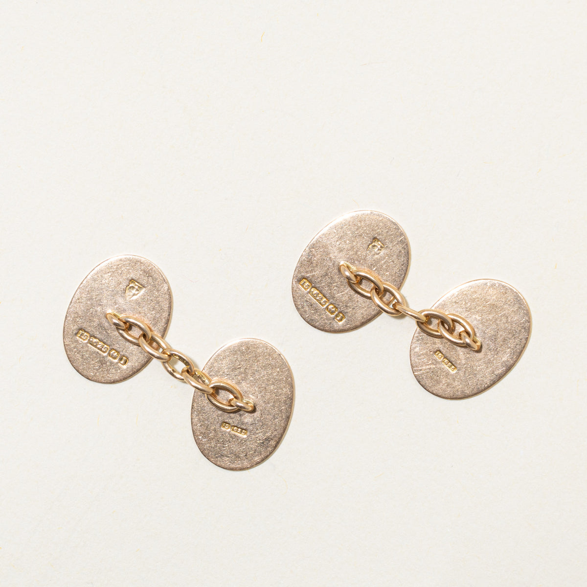 1910 Birmingham 15k Initial Engraved Cufflinks
