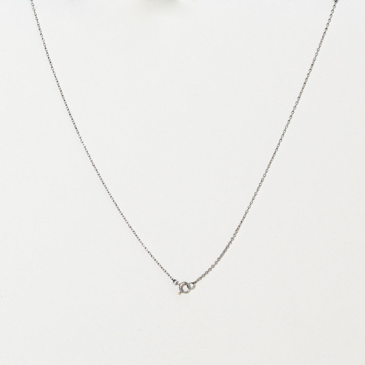 Art Deco Platinum Diamond Drop Necklace | 15"