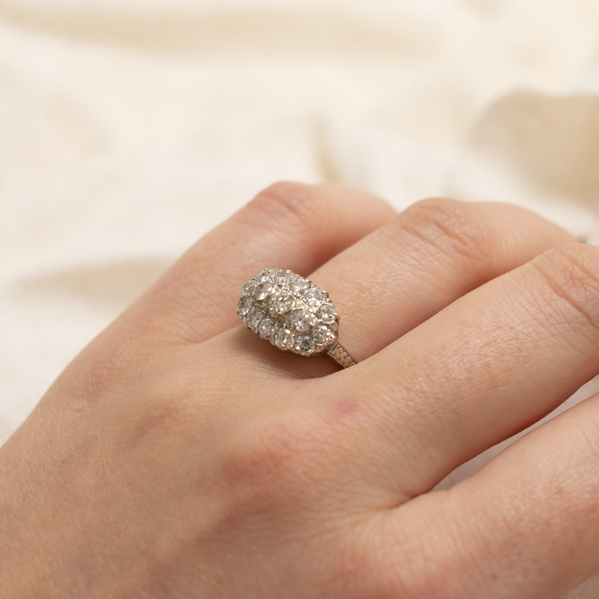 'Birks' Transitional Cut Diamond Cluster Ring | 1.06ctw | SZ 8