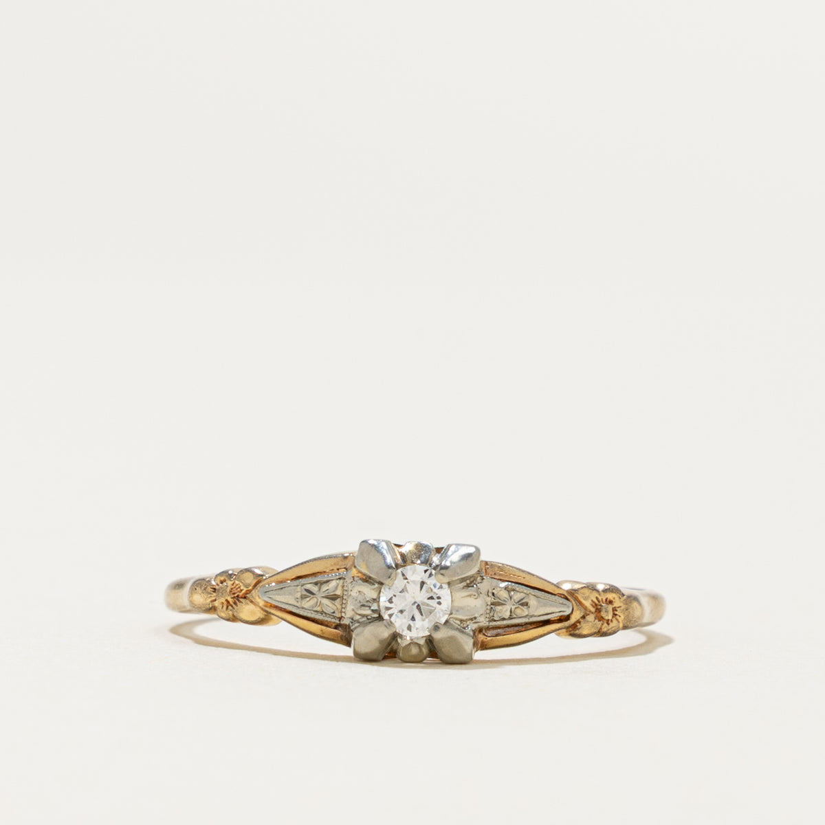 Vintage Canadian 14k Diamond Ring | 0.10ct | SZ 10.25