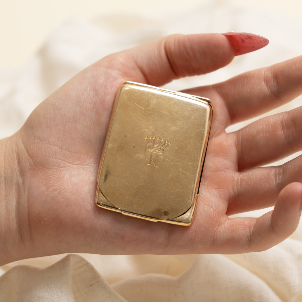 1924 Birmingham 9k Engraved Crown "K" Matchbook Holder