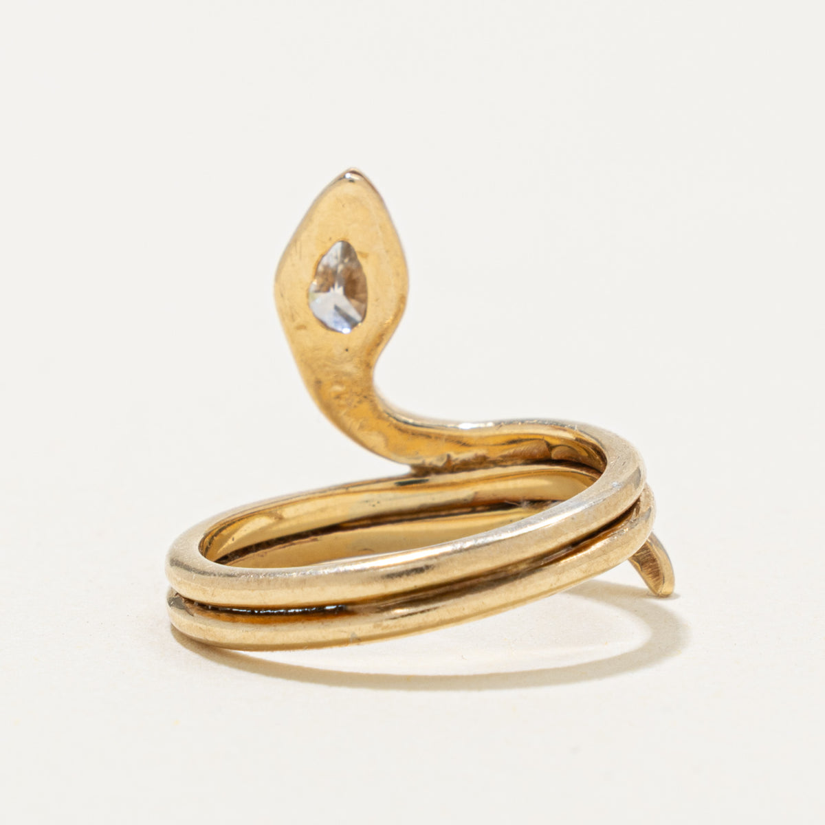 14k Pear Cut Diamond Snake Ring | 0.25ct | SZ 3.5