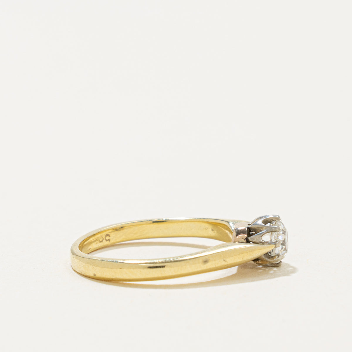 Antique 14k Old Mine Cut Diamond Solitaire Ring | 0.33ct | SZ 5.5