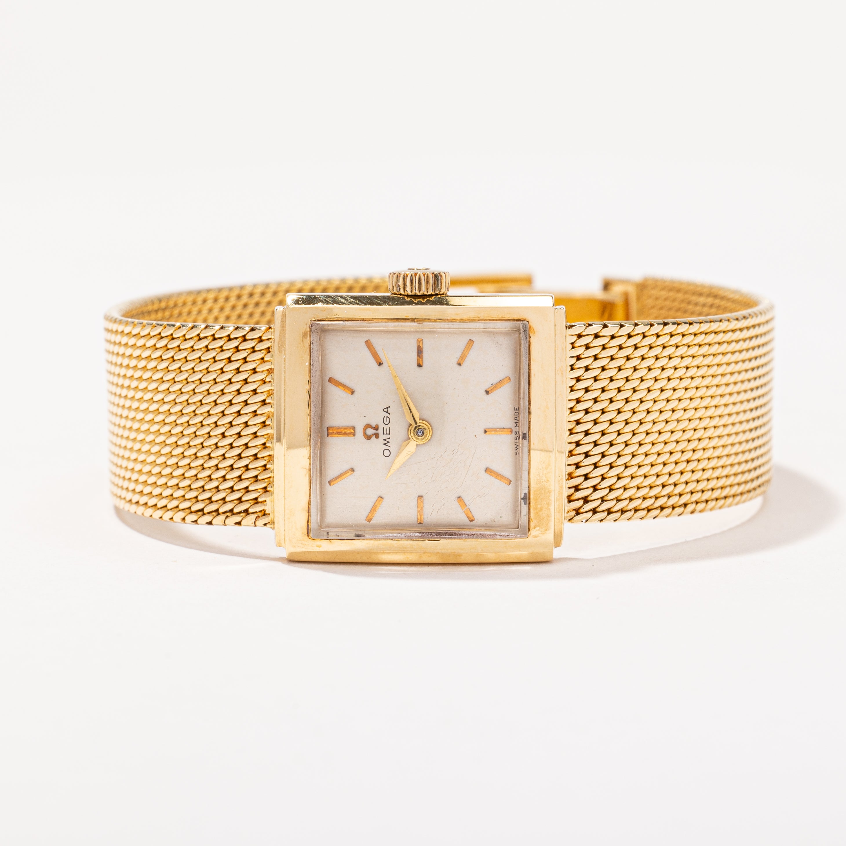 'Omega' 1960s Woven Gold Watch | 6.5" |