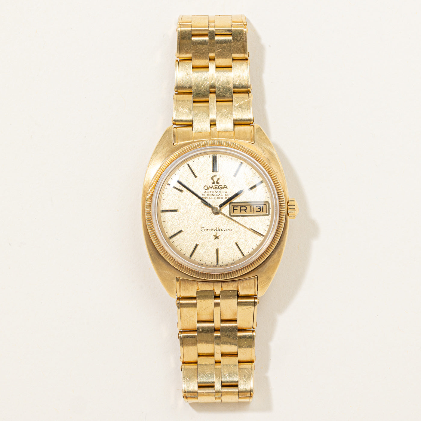 'Omega' 1968 18k Yellow Gold Constellation 168.019 Watch | 7" |