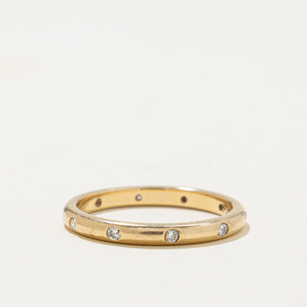 14k Eternity Flush Set Diamond Band | 0.15ctw | 2.35mm | SZ 7