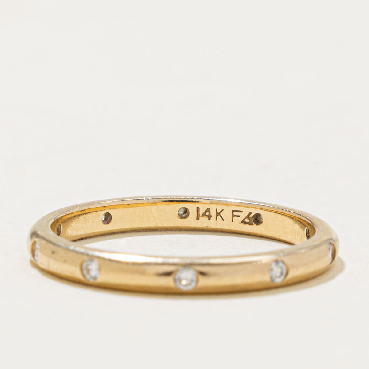 14k Eternity Flush Set Diamond Band | 0.15ctw | 2.35mm | SZ 7