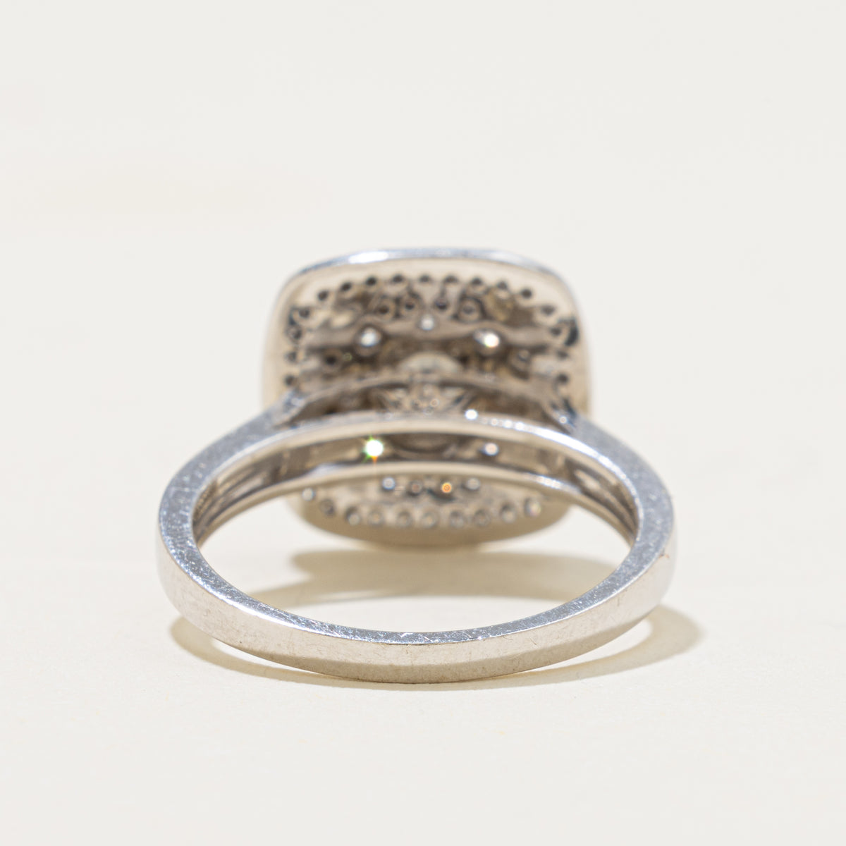 14k Pave Set Diamond Floral Cluster Halo Ring | 0.49ctw | SZ 7