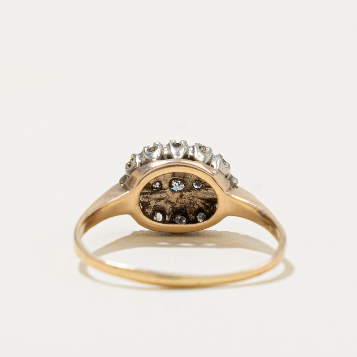 18k Diamond Ornate Cluster Ring | 0.14ctw | SZ 8.75