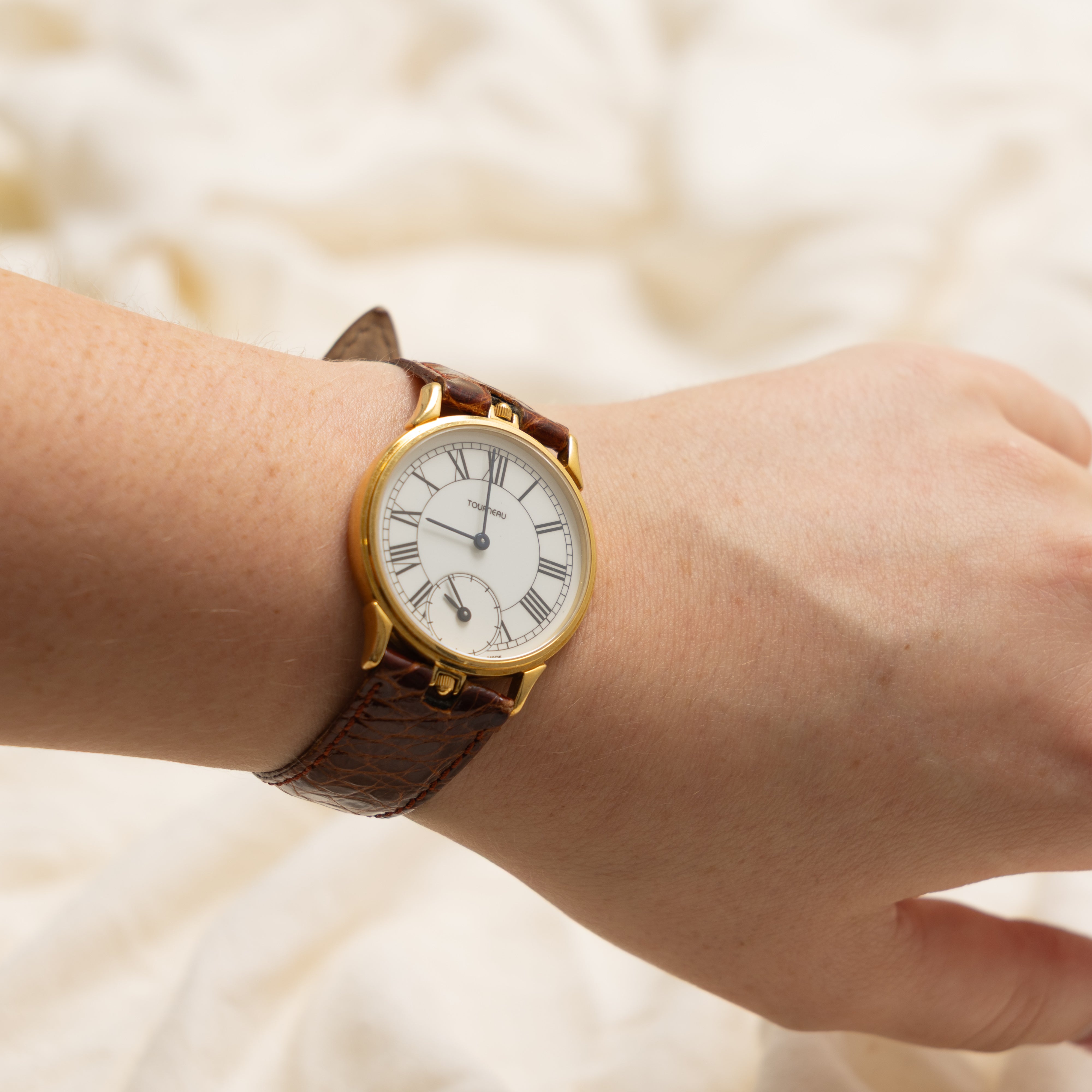 ***À VOIR*** PRIX Montre 'Tourneau' en or jaune 18 carats | 8,5" |