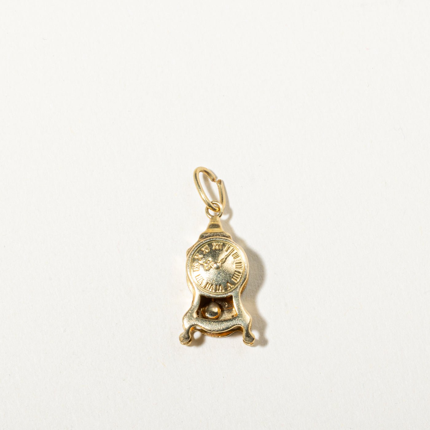 18k Yellow Gold Mantel Clock Charm