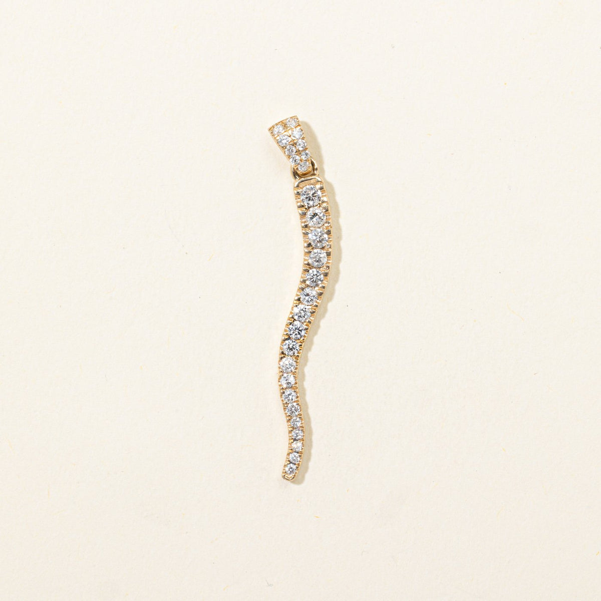 14k Pave Set Diamond Journey Pendant | 0.43ctw